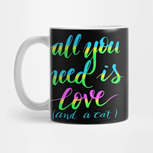 All you need is love and a cat Mug